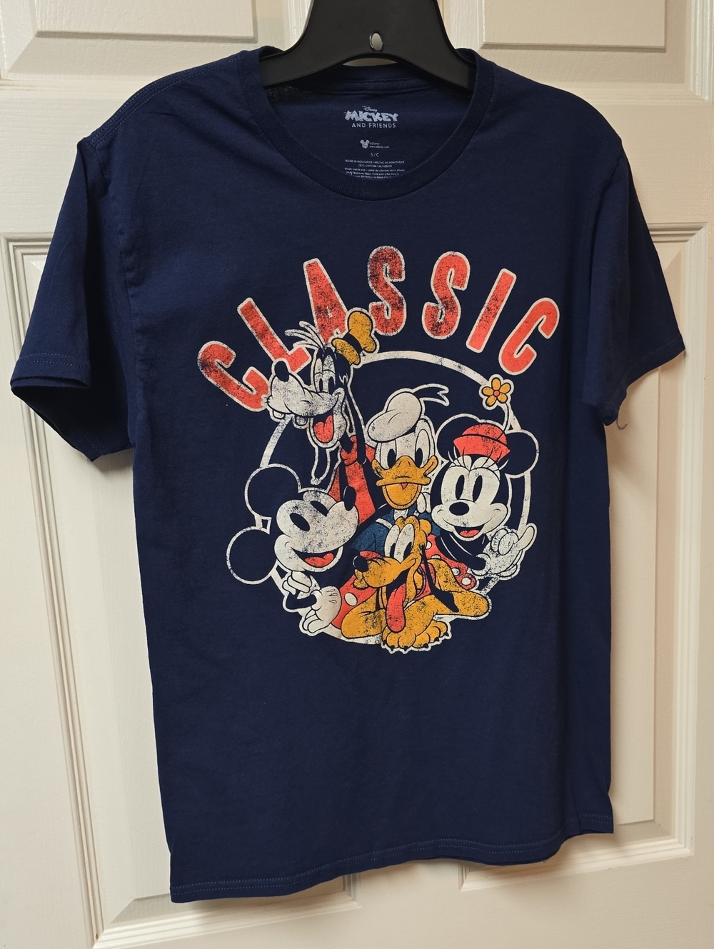 Disney Mickey & Friends | Boys | Classic Graphic Tee | Navy | Size S